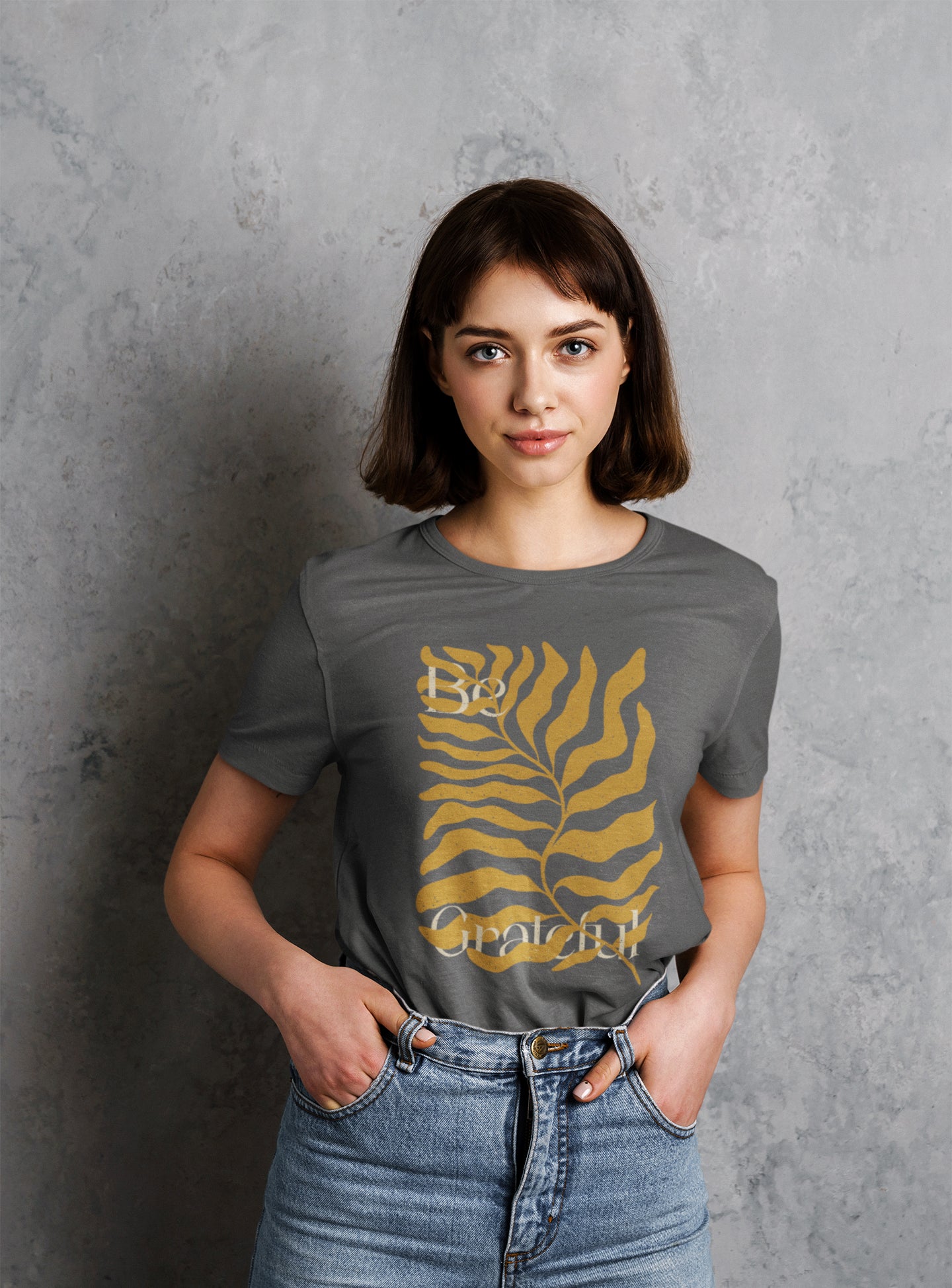 Model wearing Not Roses - Be Grateful T-shirt