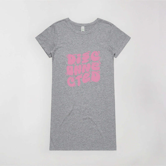 No Roses - Disconnected T-shirt Dress - Athletic Heather