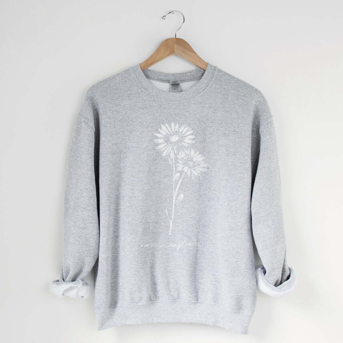 No Rain No Flowers 3.1 (White) Sweatshirt