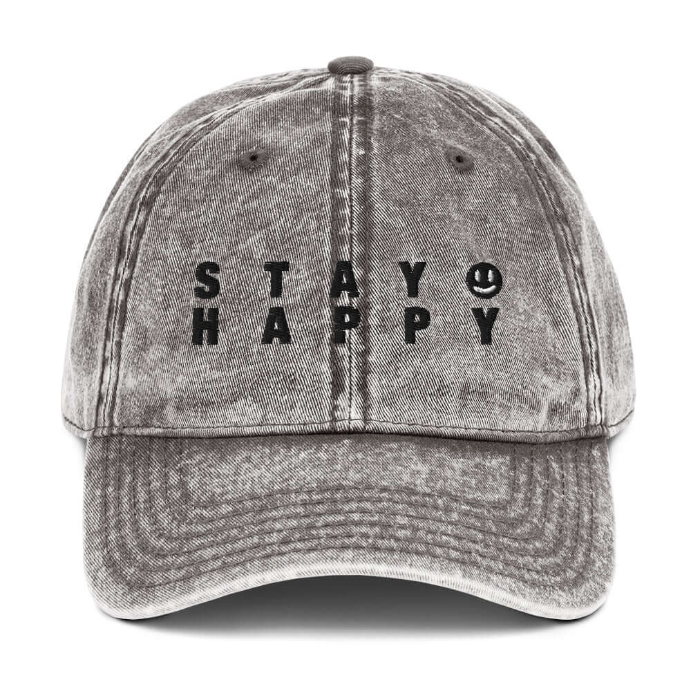 Stay Happy Vintage Cap