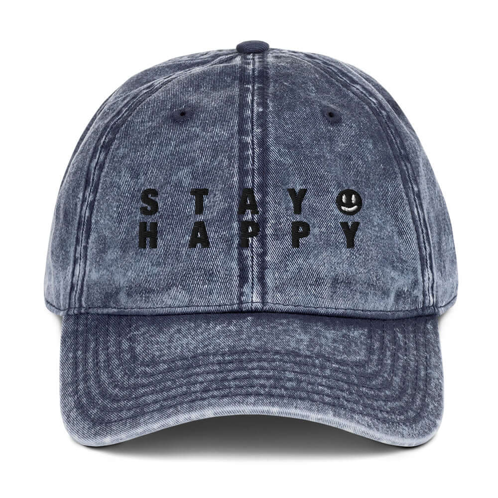 Stay Happy Vintage Cap