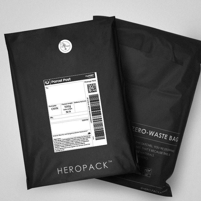 Not Roses packaging. Biodegradable hero bags. 