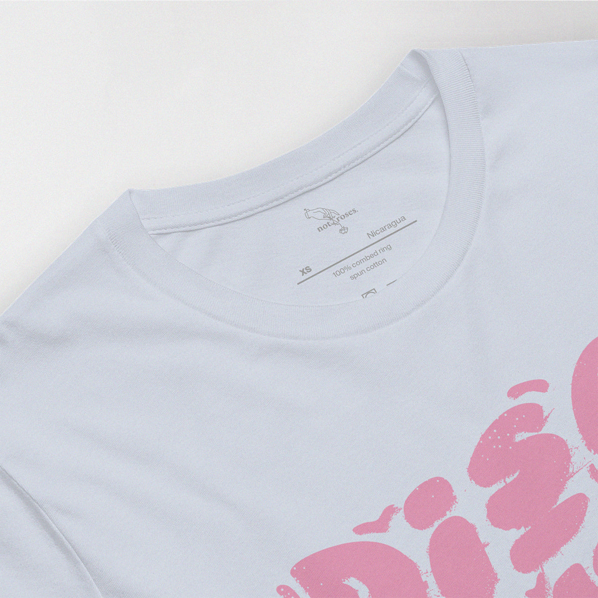Disconnected (Pink Print) T-shirt - Pale blue detail view 1