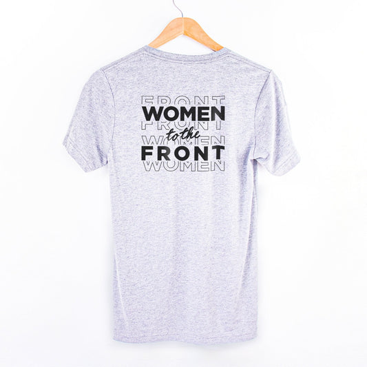 Women to the Front - Tri-Blend T-Shirt (White Fleck)